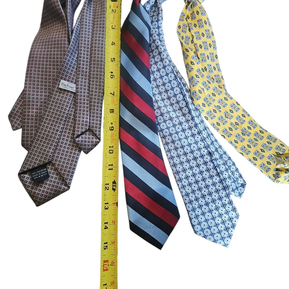 Elegant Men's Tie Set - Yellow, Blue, Red, Brown